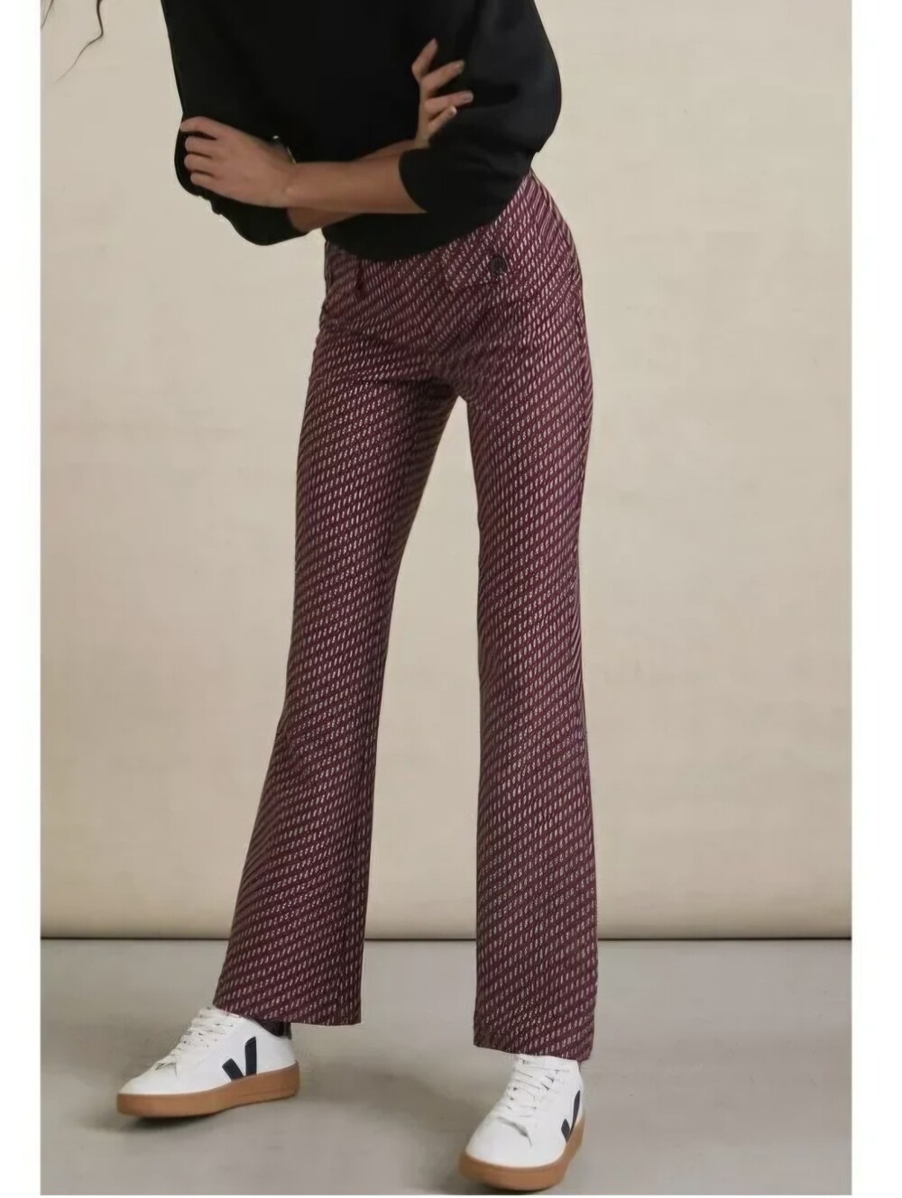 The Essential Slim Flared Pants by Essentials by Anthropologie - Size 16